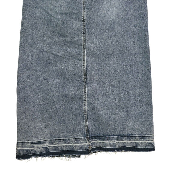 Kensie Jeans The High Rise Midi Skirt Vintage Luxe Blue Denim Casual Classic 10 - Picture 7 of 11